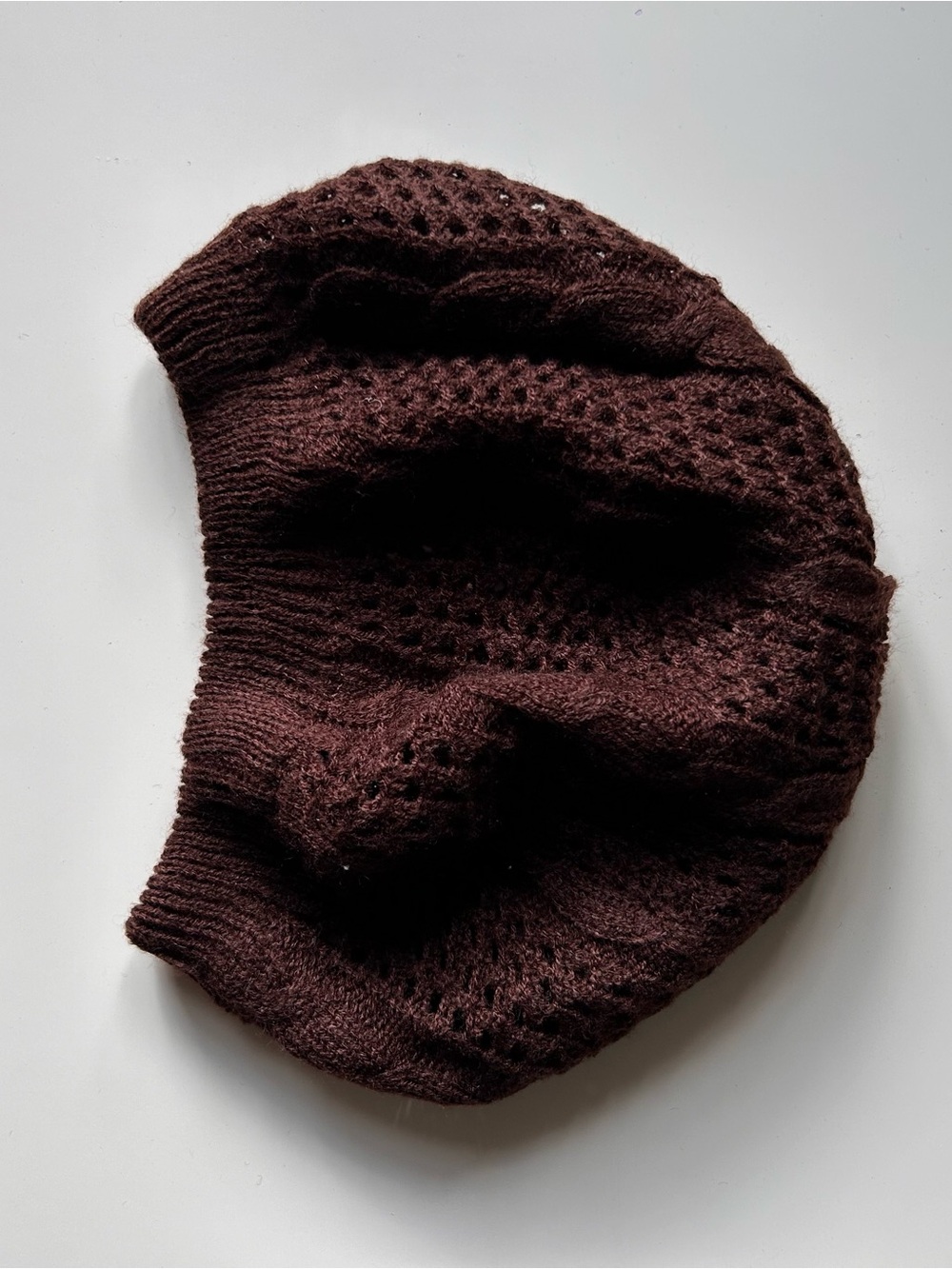 Women’s Knit Beret - Brown